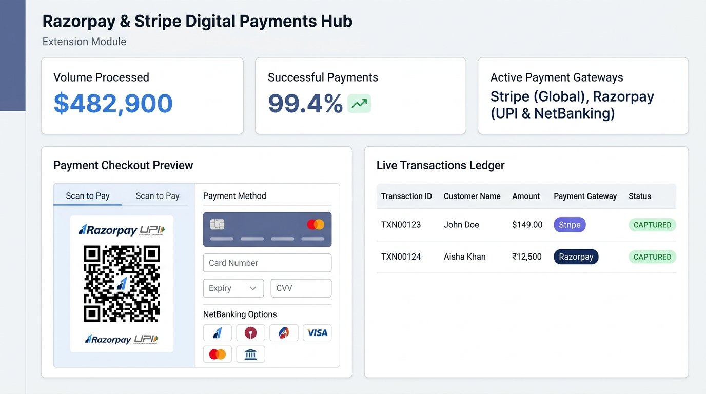 Razorpay & Stripe QR Hub Preview